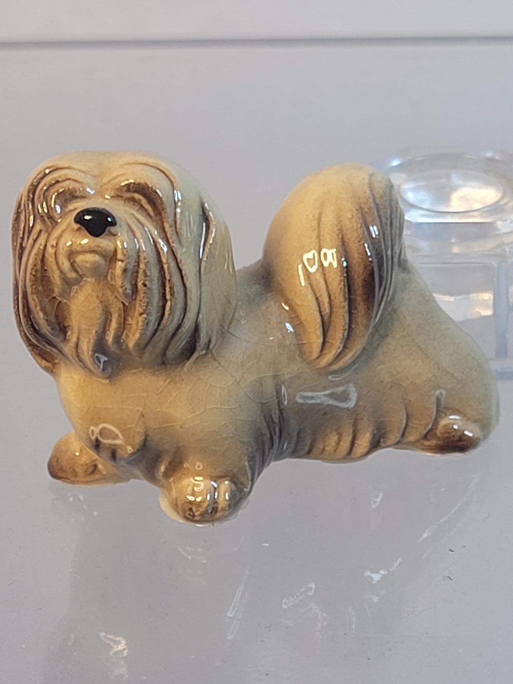 Cute vintage lhasa apso dog miniature Hagen Renaker (V)